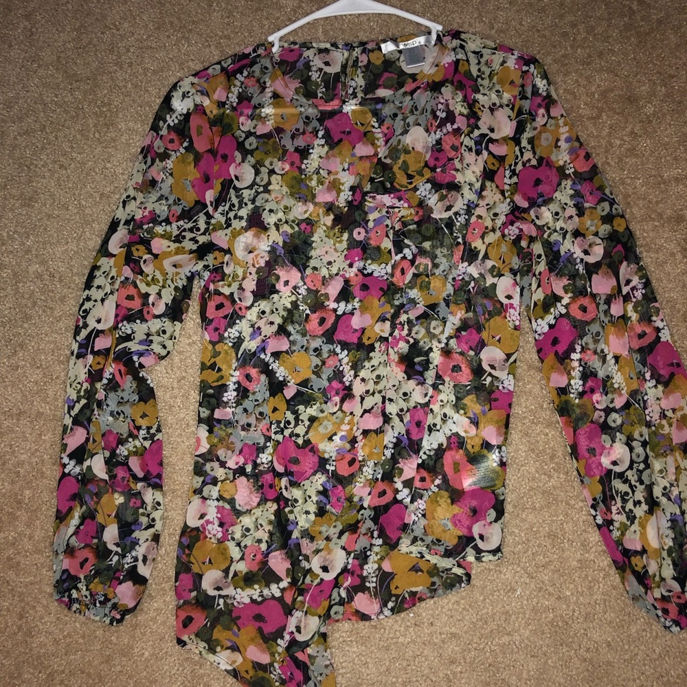 Flower print blouse